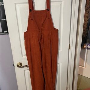 Rust Corduroy Overalls NWT